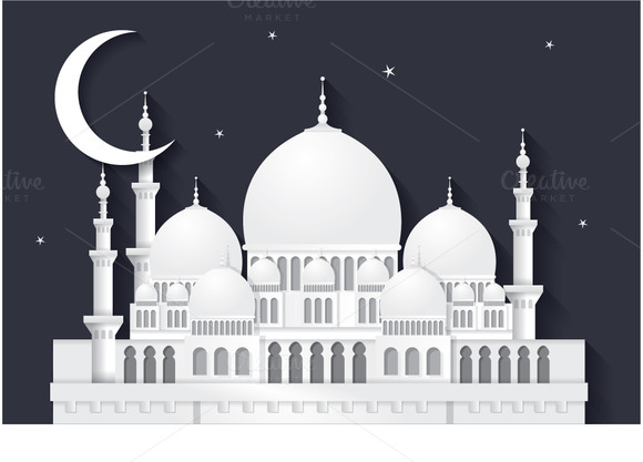 raya mosque vector Illustrations on Creative Market
