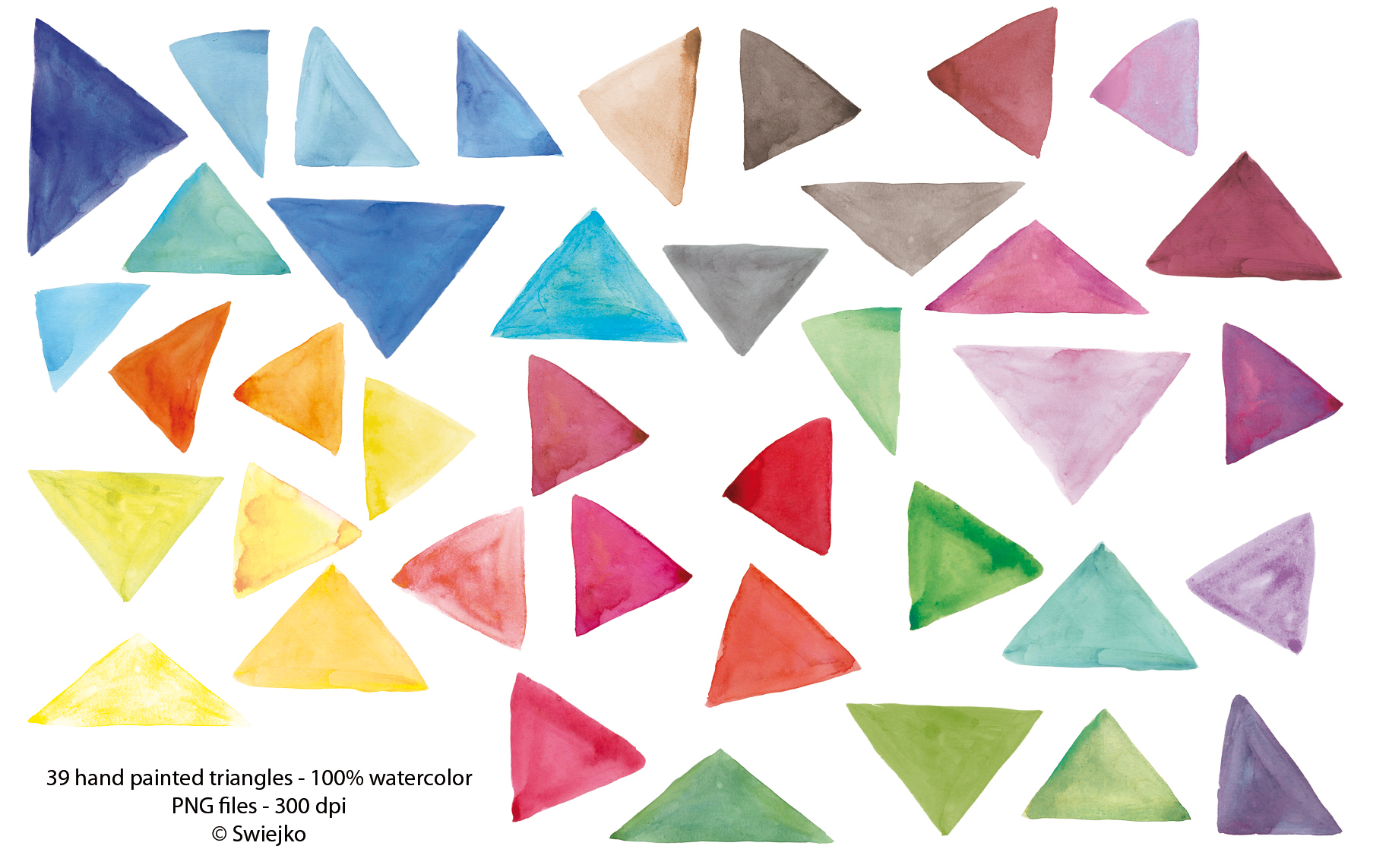 watercolor elements triangles Illustrations on Creative Market
