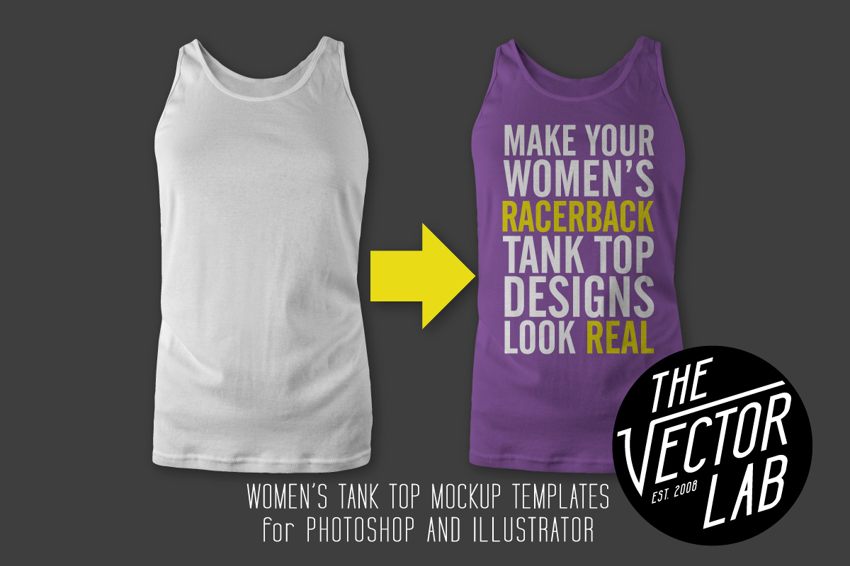 Download Women's Racerback Tank Top Templates ~ Product Mockups on ...