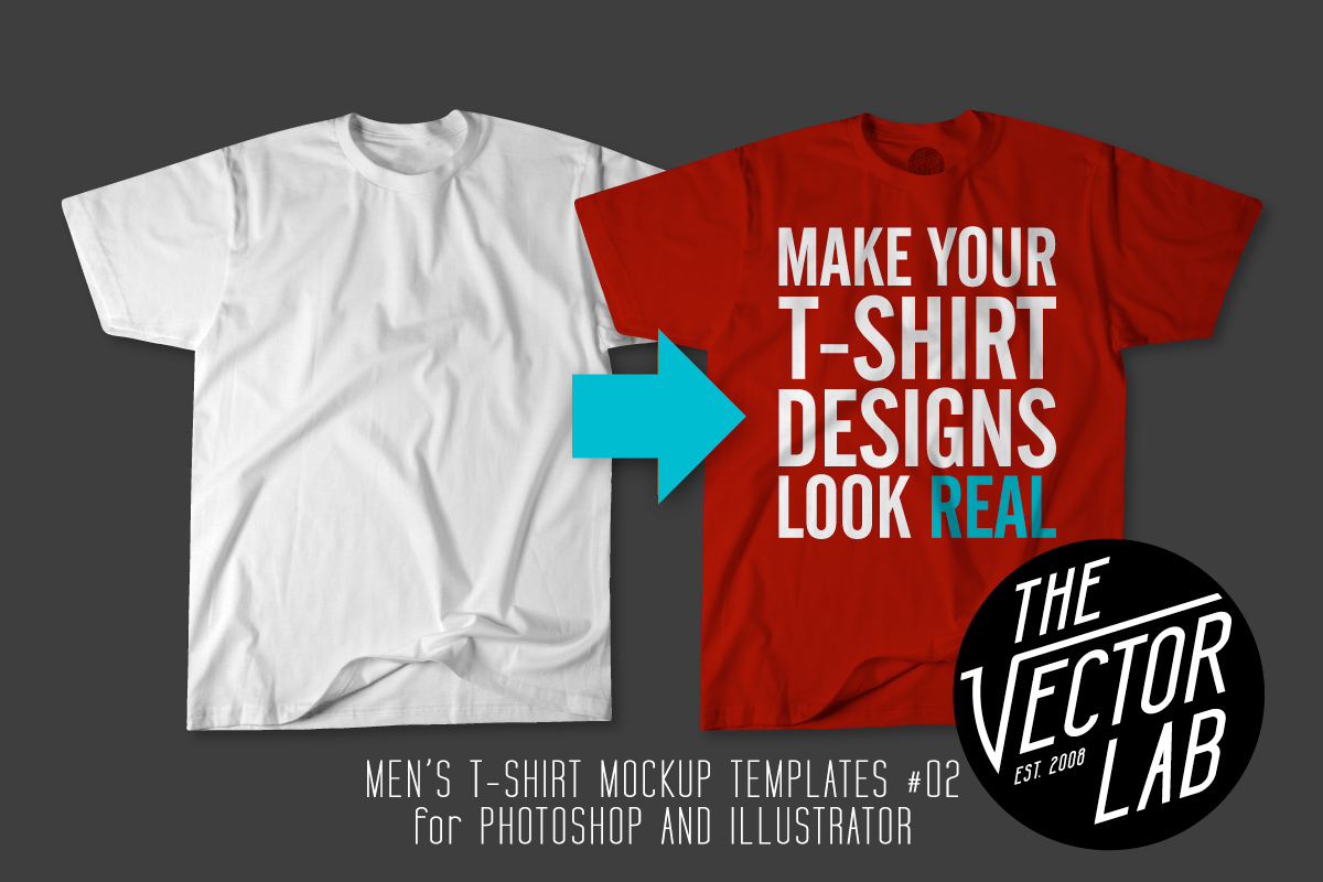 Download Men's T-Shirt Templates #02 ~ Product Mockups on Creative ...