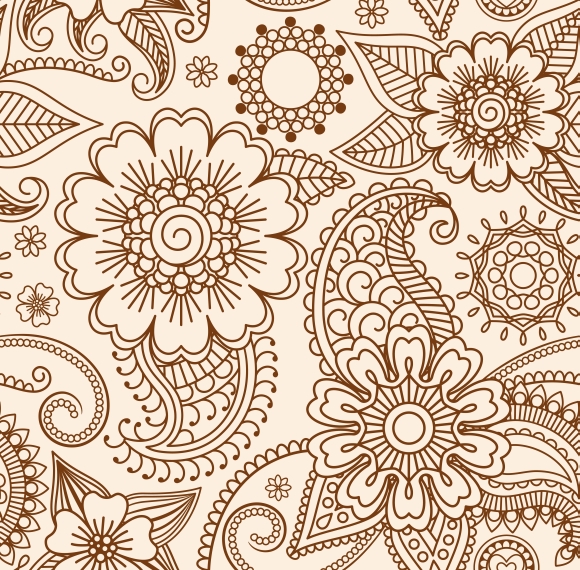 henna mehndi lace seamless patterns graphics on creative market