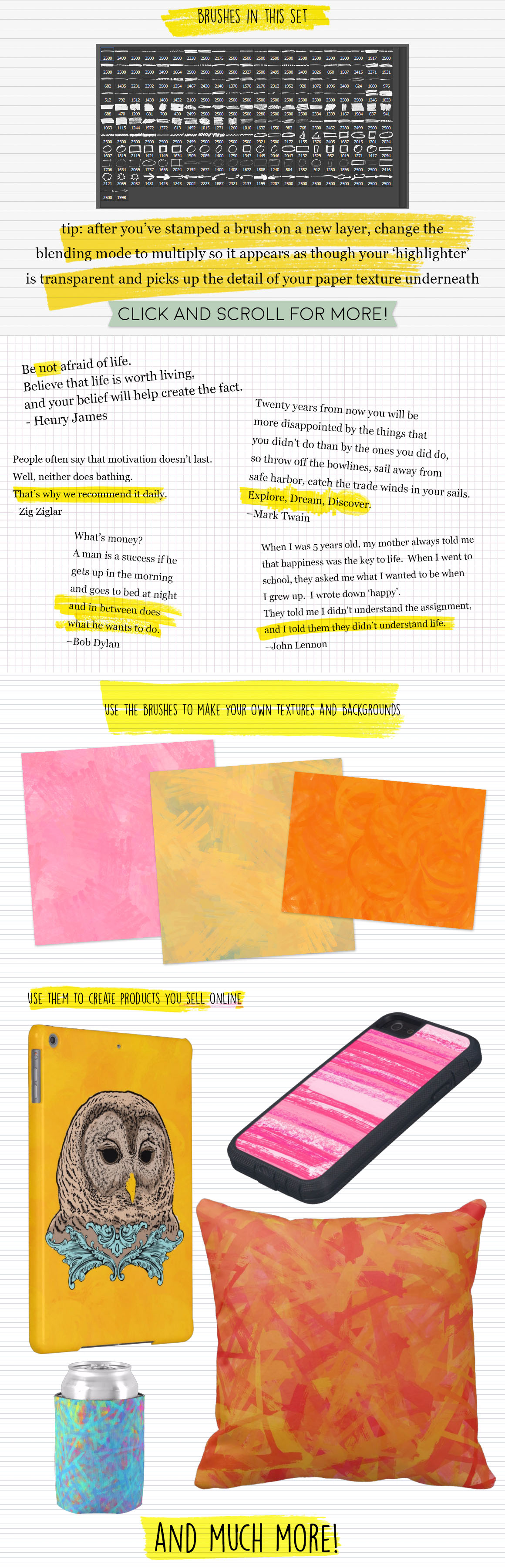 Highlighter Brushes Brushes on Creative Market