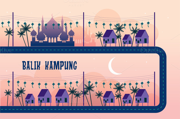 Balik Kampung Raya Vector Balik Kampung Raya Vector