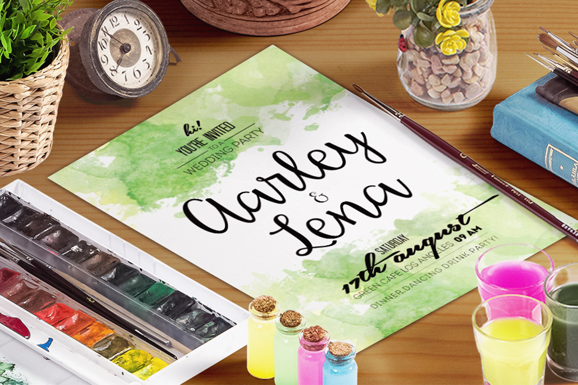 Watercolor Wedding Invitation ~ Invitation Templates on ...