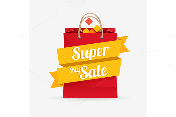 Vector Sale Bag Labels Set Vector Sale Bag Labels Set
