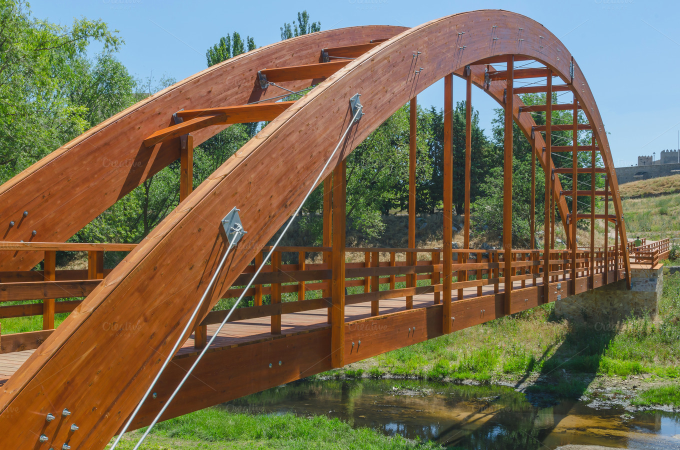 wood arch bridge