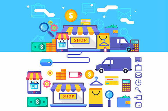 Online Shopping Vector Collection Online Shopping Vector Collection