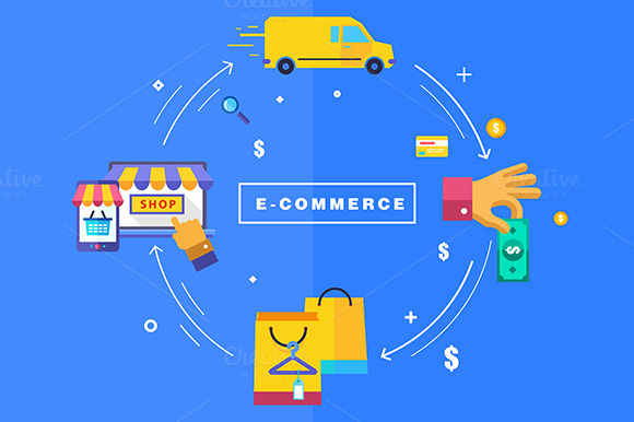 Flat Design Processing Of Online Pay Flat Design Processing Of Online Pay