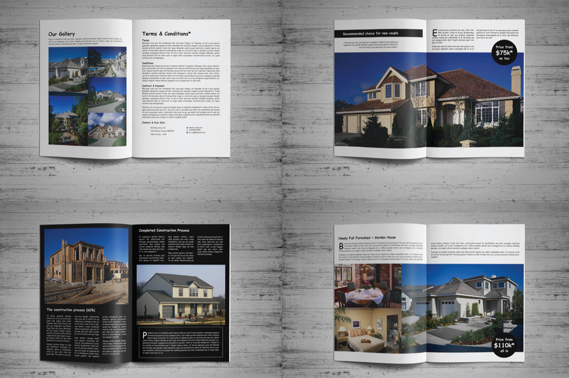Real Estate Catalog Template Brochure Templates on Creative Market