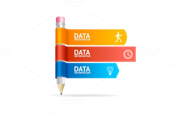 Vector Pencil For Text Infographics Vector Pencil For Text Infographics
