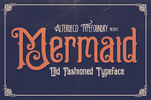Mermaid Typeface + Webfont Post1-f