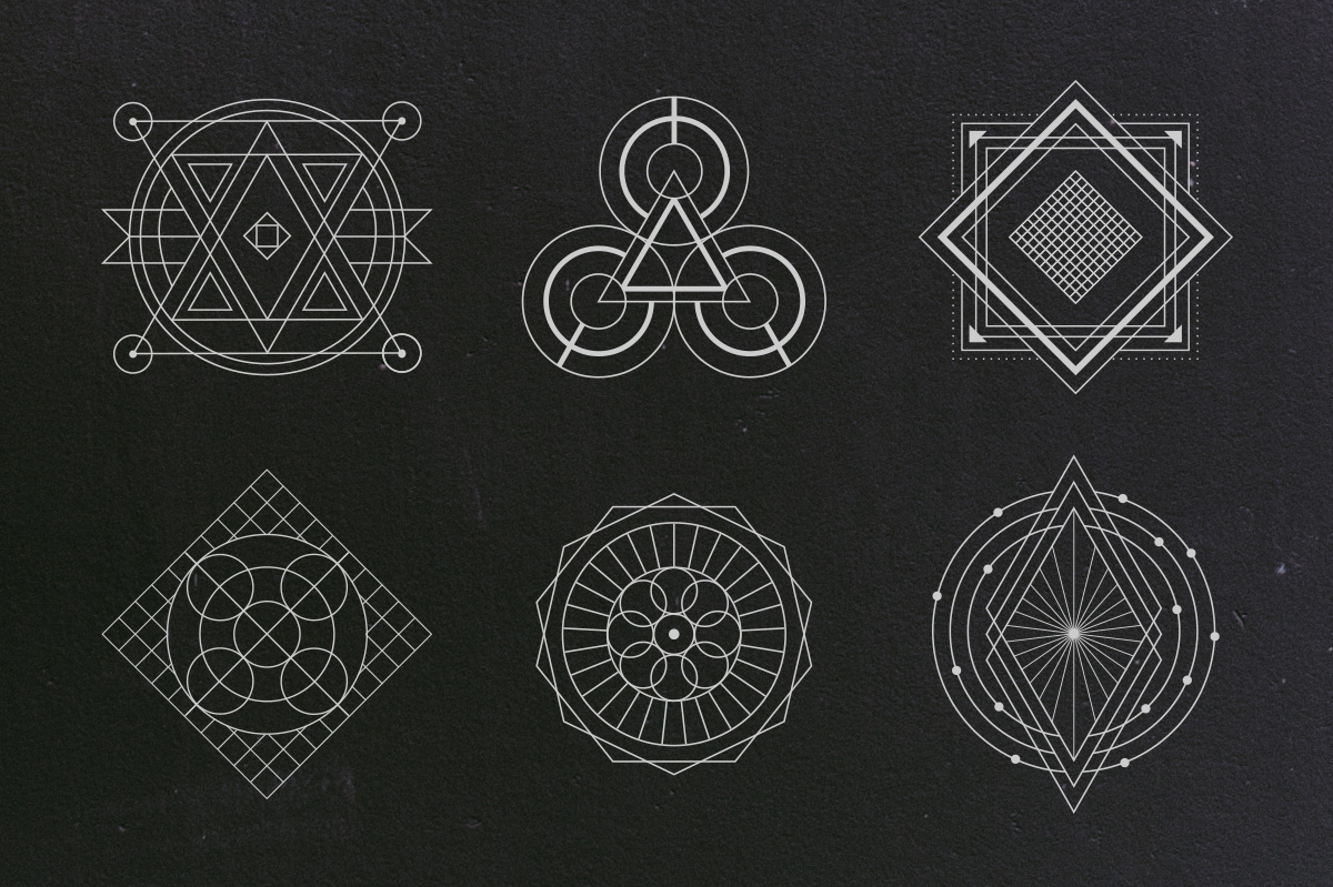 24 Sacred Geometry Vectors ~ Objects on Creative Market