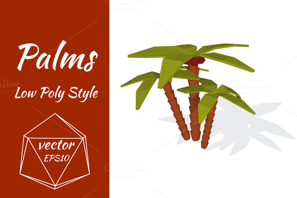 Palms On A White Background Vector Palms On A White Background Vector