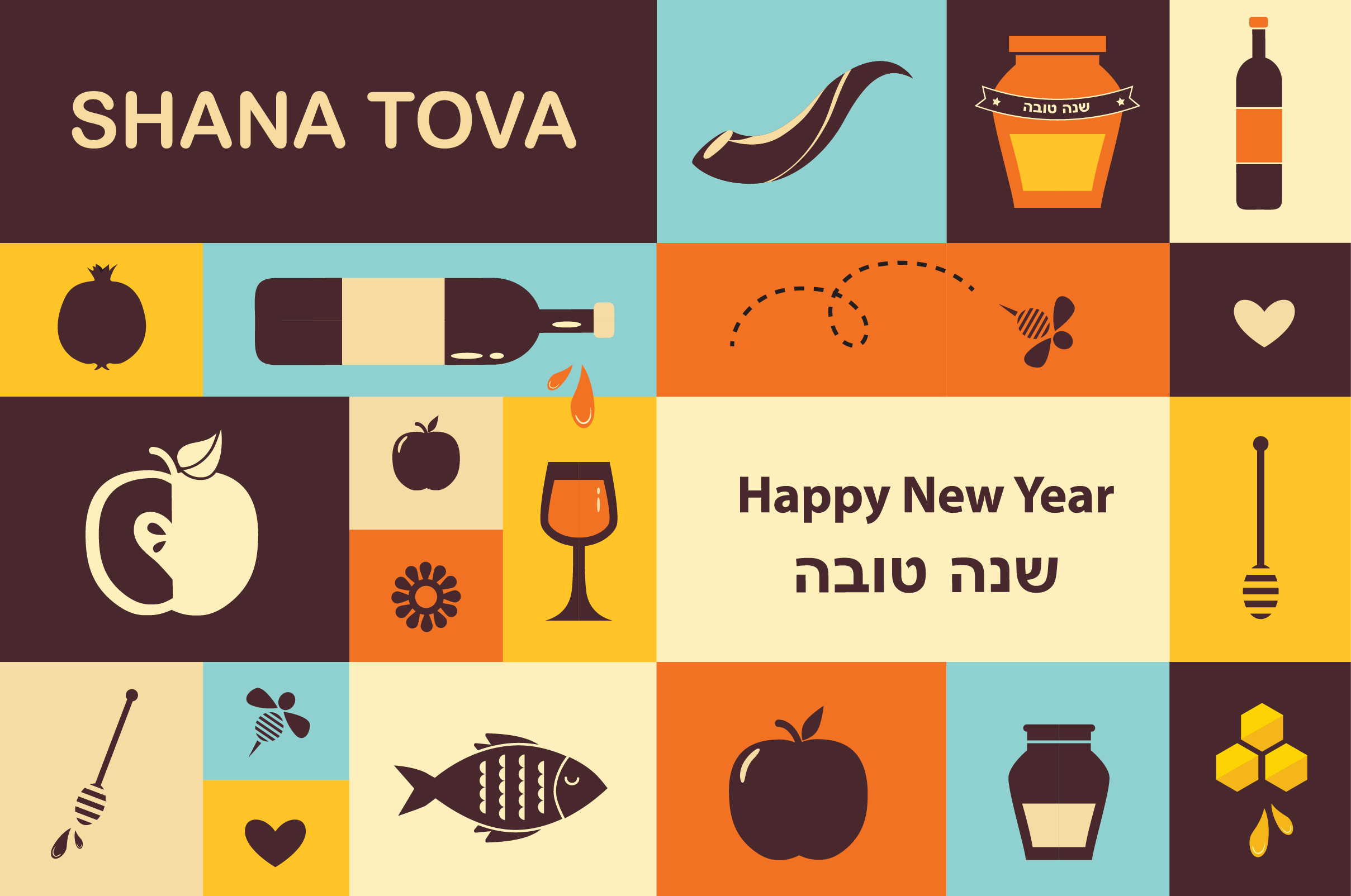 Jewish New YearRosh HaShana set(1) Illustrations on Creative Market