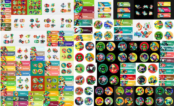 Flat Infographic Templates Mega Set Flat Infographic Templates Mega Set