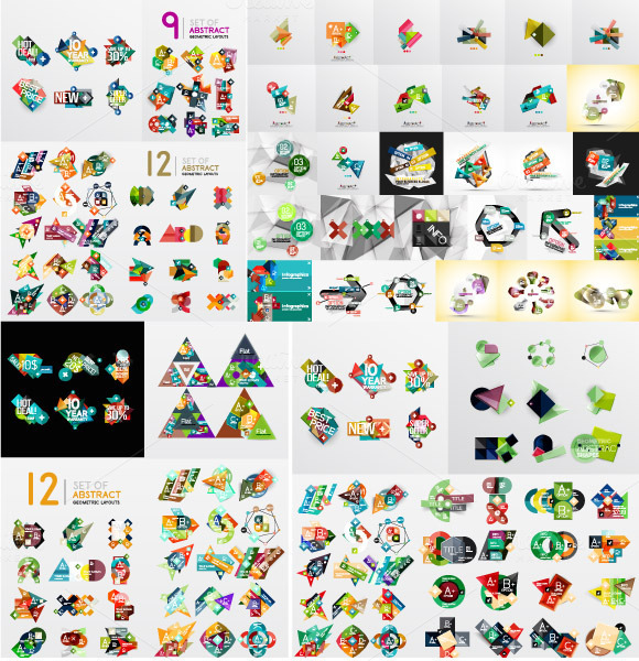 Huge Set Of Trendy Infographics Huge Set Of Trendy Infographics