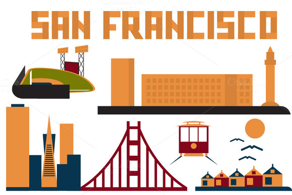 Landmarks Of San Francisco Flat Desi Landmarks Of San Francisco Flat Desi