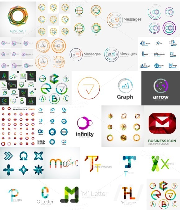 Huge Set Of Line Company Logos Huge Set Of Line Company Logos