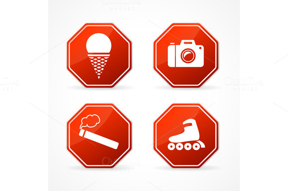 Vector Sign Forbidden On White Vector Sign Forbidden On White