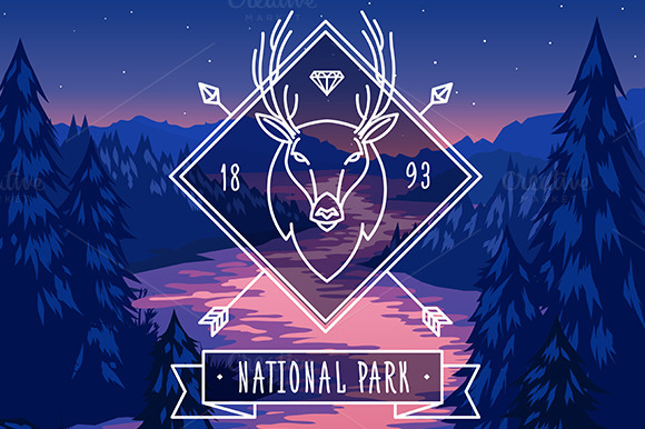 National Park Typography Design National Park Typography Design