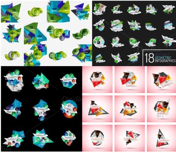 48 Geometric Infographic Designs 48 Geometric Infographic Designs