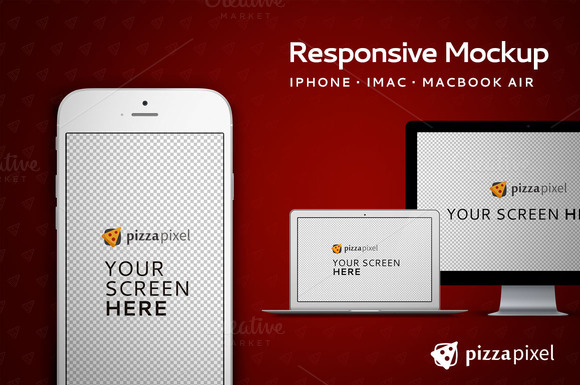 Download Responsive Mockup Psd » Designtube - Creative Design Content PSD Mockup Templates