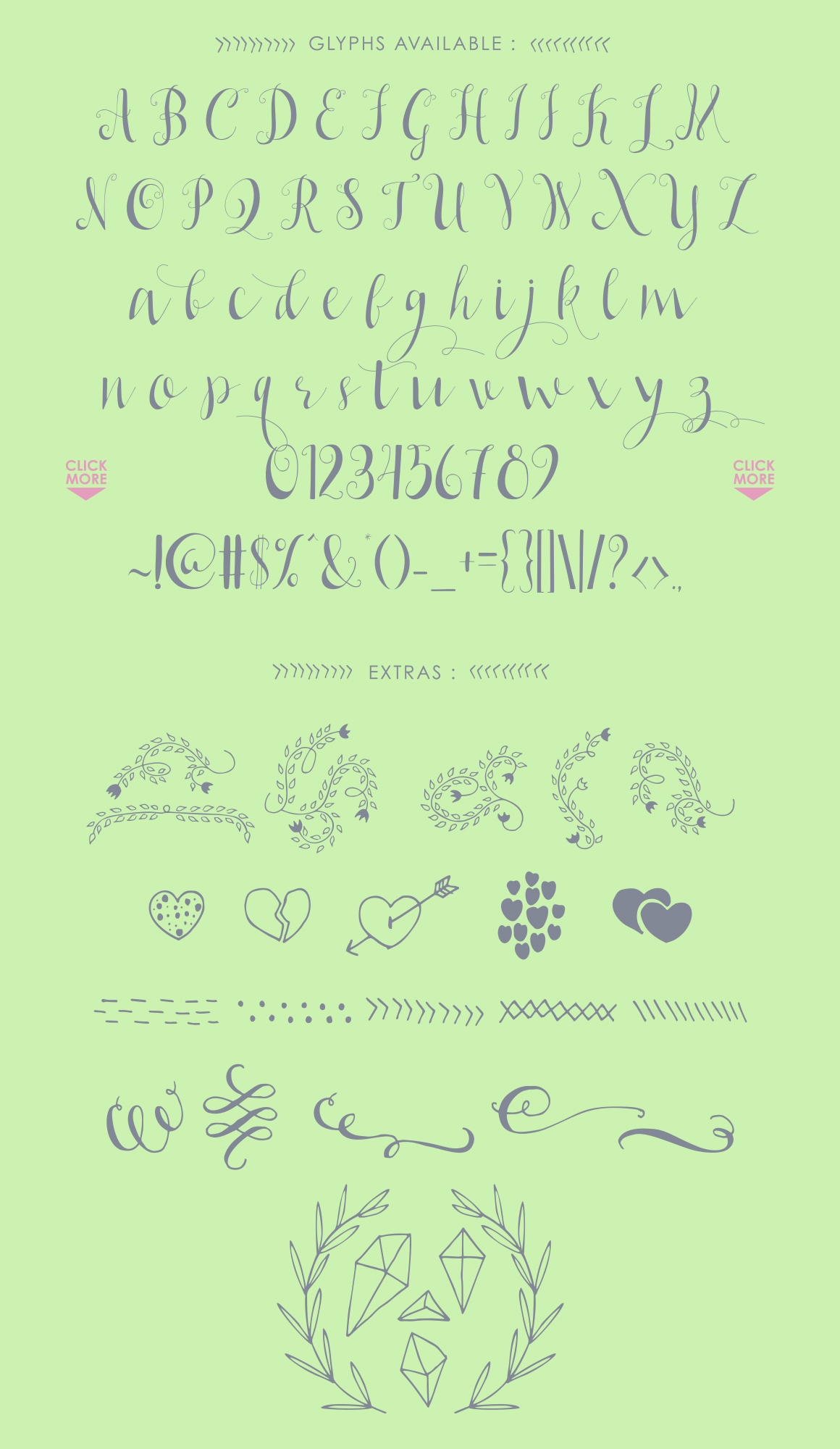 Judy Typeface + Extras! Script Fonts on Creative Market