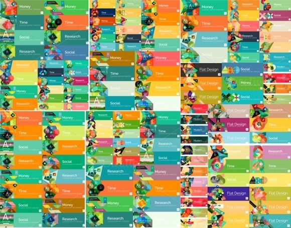 Large Set Of Option Banners Large Set Of Option Banners