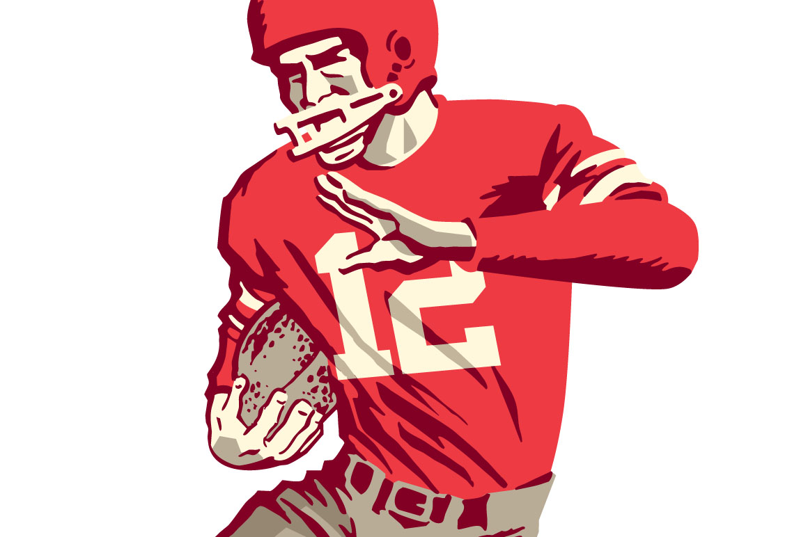 Retro Football Player ~ Graphics on Creative Market