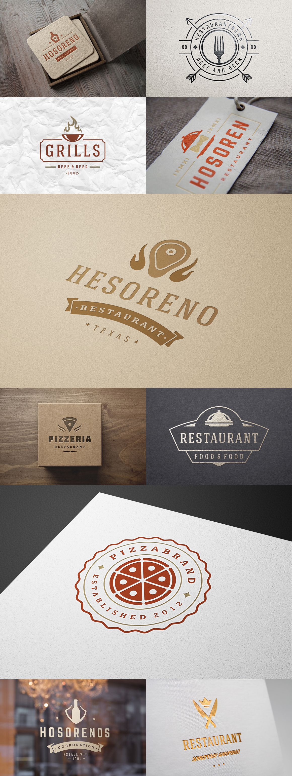 16 Restaurant Logotypes And Badges ~ Logo Templates On Creative Market