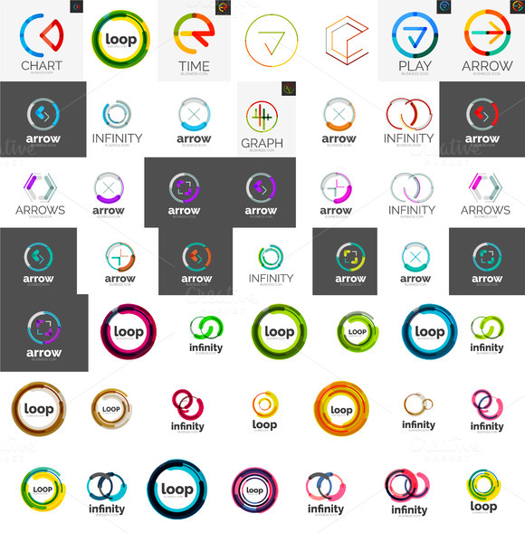 Modern Geometric Logotypes Set Modern Geometric Logotypes Set