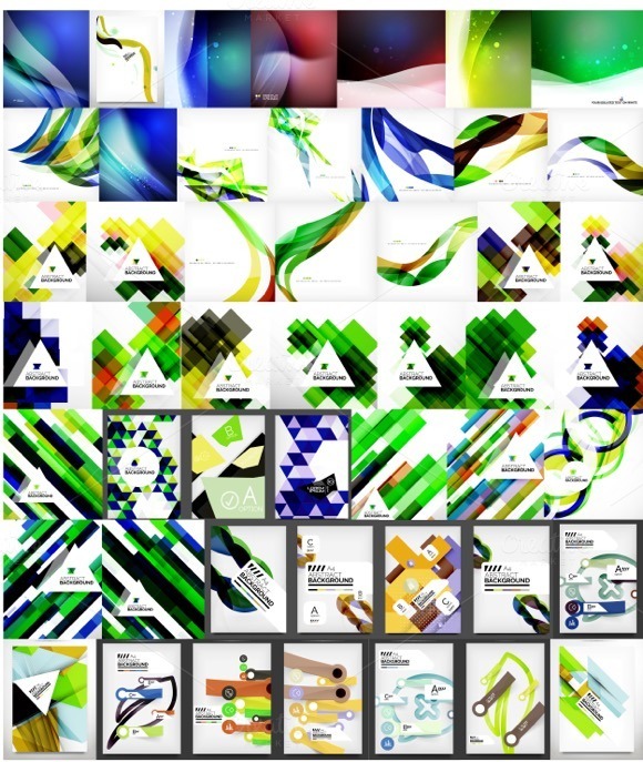 Trendy Geometric Backgrounds Set Trendy Geometric Backgrounds Set