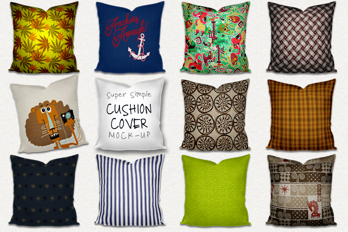 Download Mock-up Throw Pillow Cushion ~ Product Mockups on Creative ...
