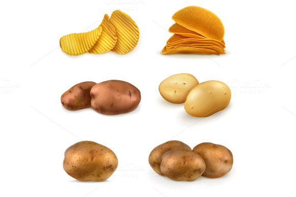 Potatoes And Chips Illustration Potatoes And Chips Illustration