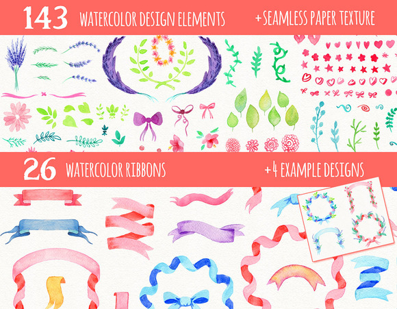Watercolor Ribbons And Clipart Watercolor Ribbons And Clipart