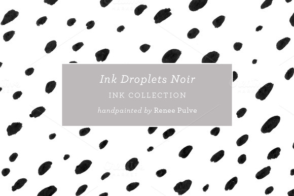 Ink Droplets Noir