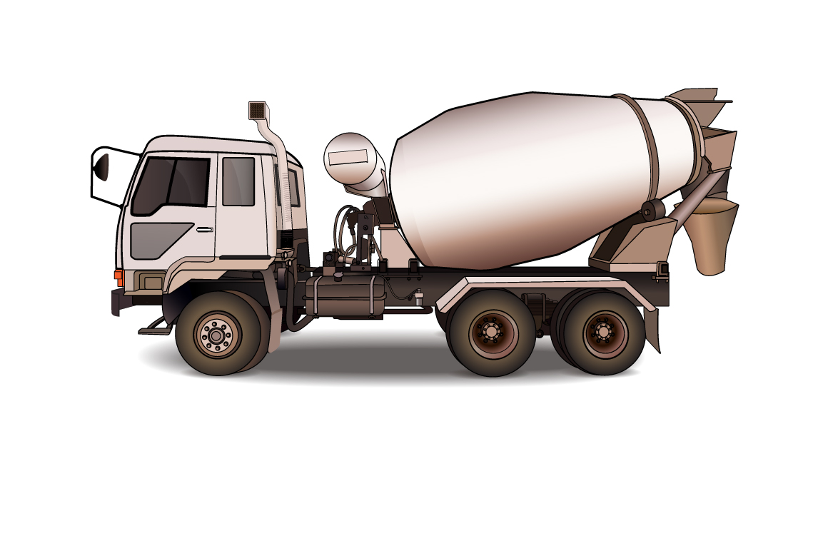 Cement mixer truck,vector ~ Illustrations on Creative Market