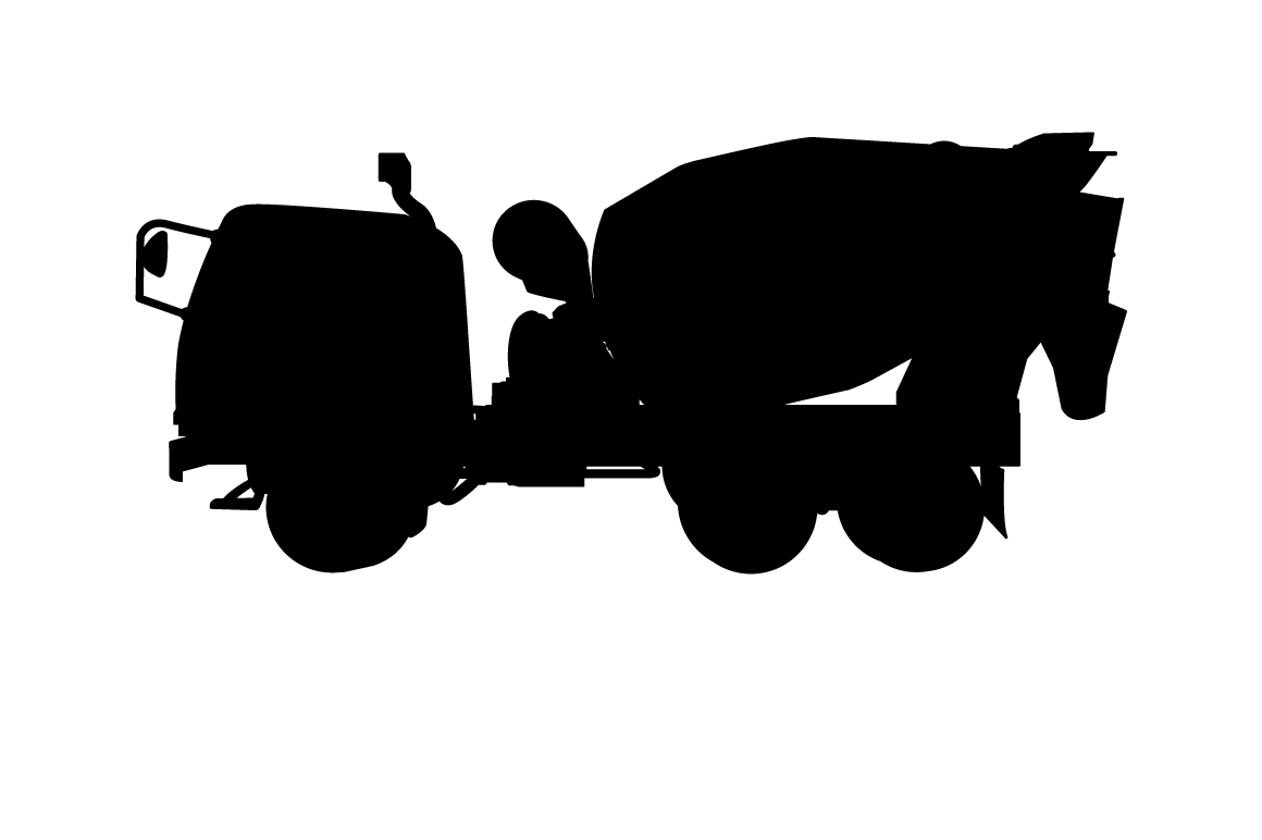 silhouette of cement mixer truck Illustrations on Creative Market