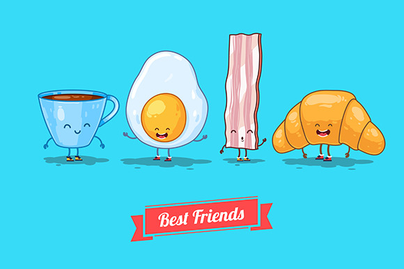 Funny Cup Egg Bacon Croissant Funny Cup Egg Bacon Croissant