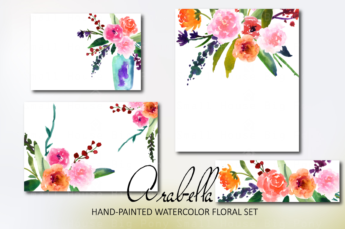 Arabella- Watercolor Clip Art Set ~ Illustrations On Creative Market