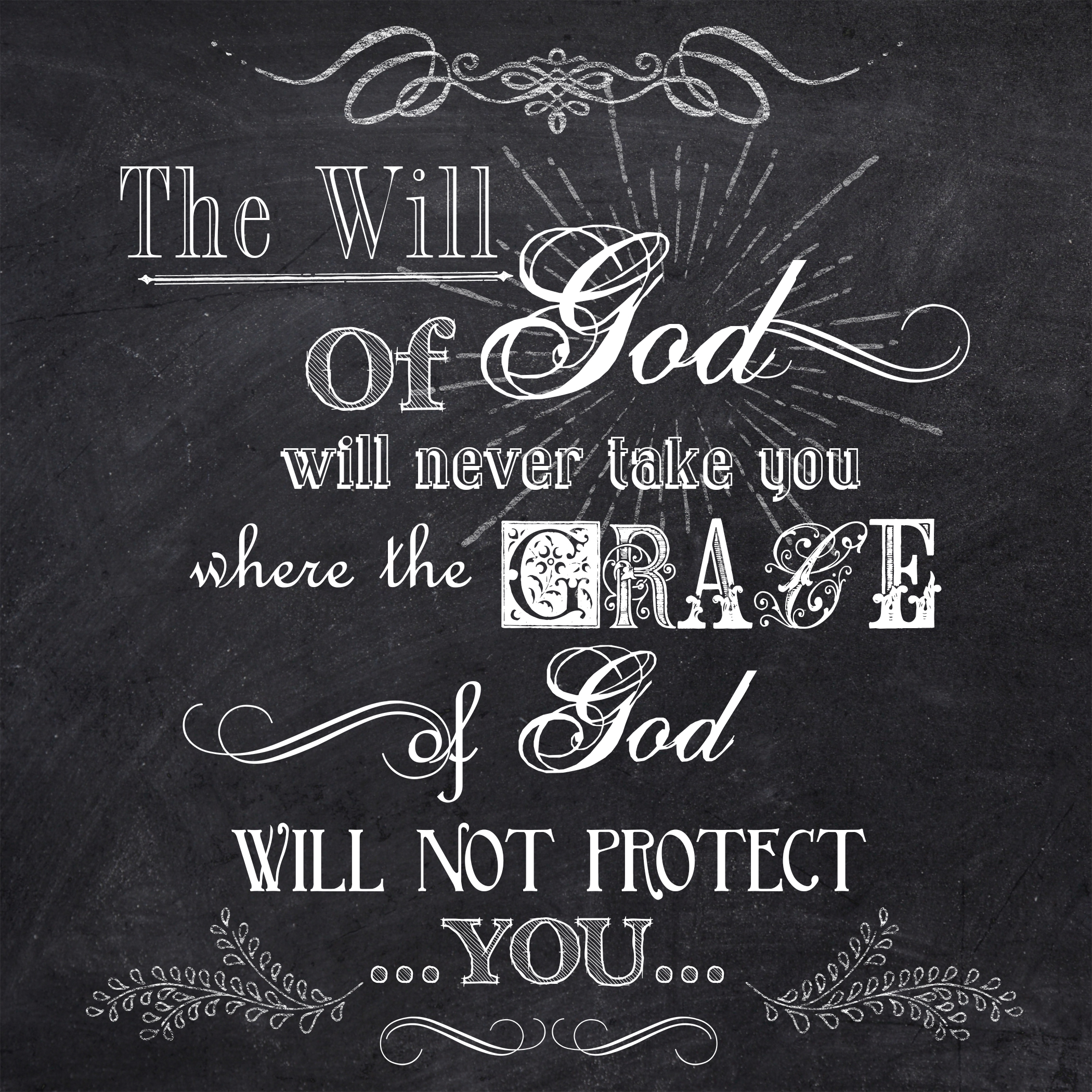 Chalkboard-The Will Of God- Wall Art ~ Illustrations on Creative Market