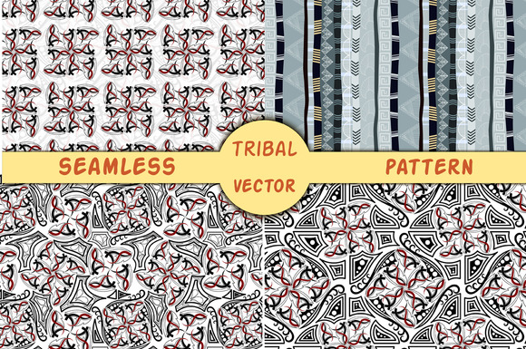 4 Tribal Vector Pattern 4 Tribal Vector Pattern