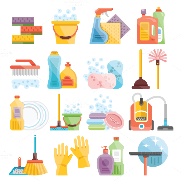 Cleaning Icons Set Cleaning Icons Set