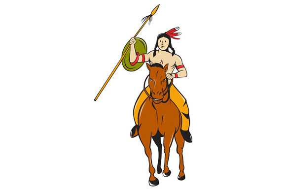 Native American Indian Brave Riding Native American Indian Brave Riding