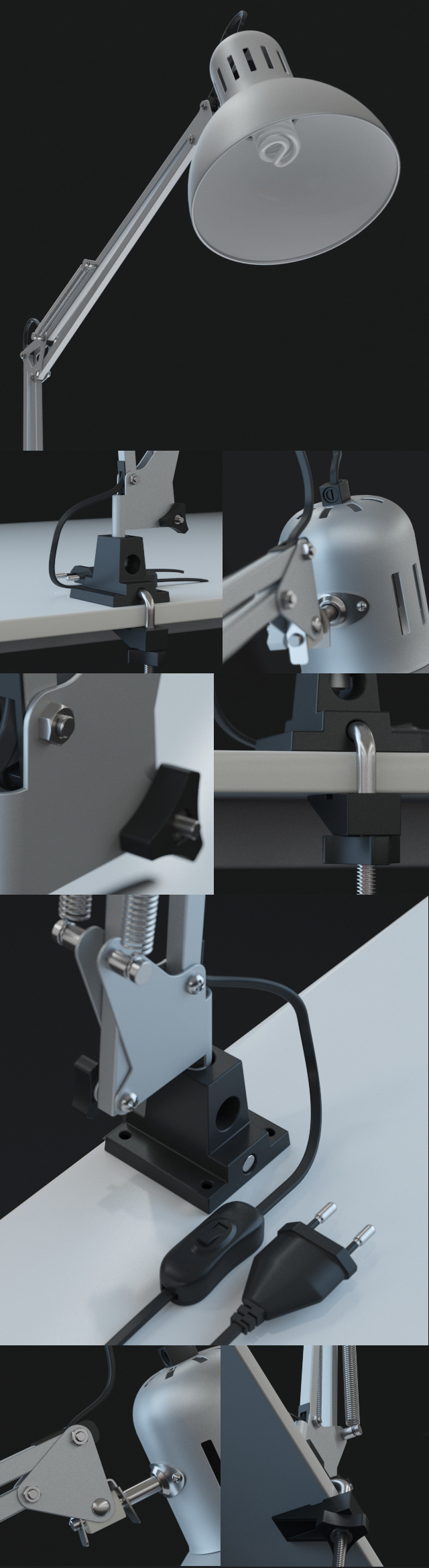 IKEA TERTIAL Work Lamp 3D Model Objects on Creative Market