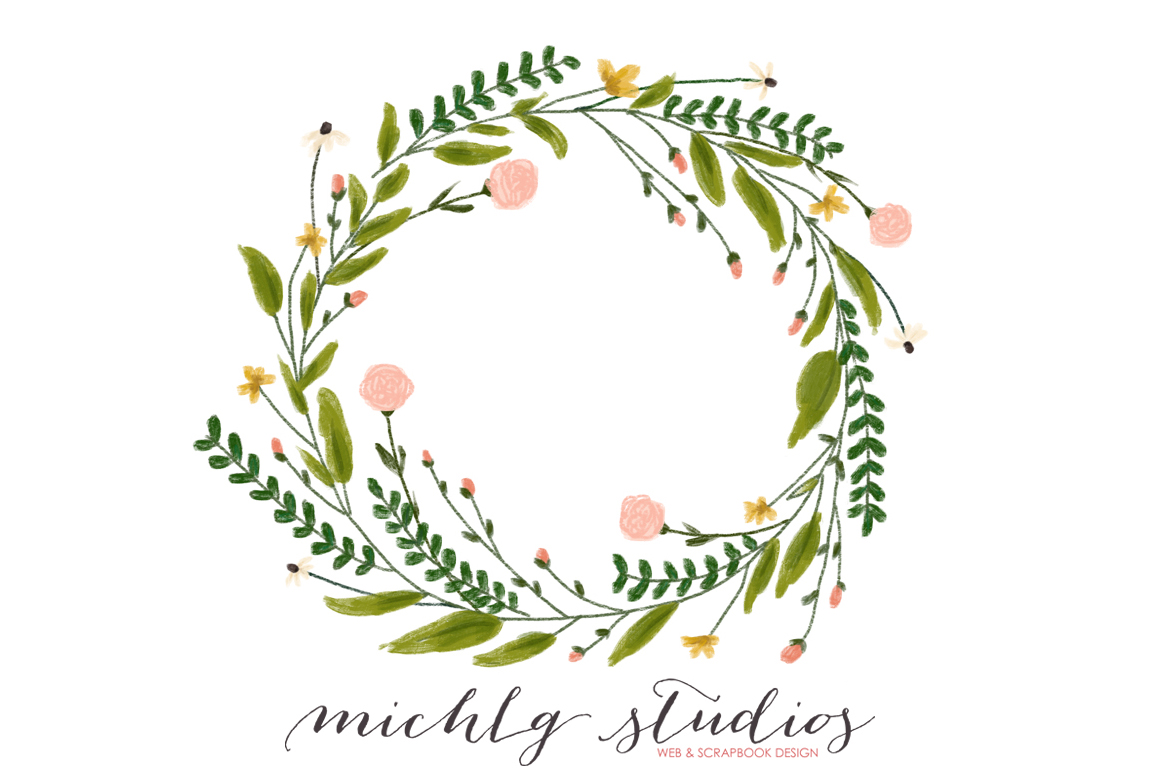 hand vector drawn oval clip Market 1 Creative art on Wreath ~ Illustrations PNG