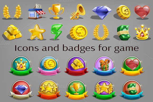 Icons And Badges For Game