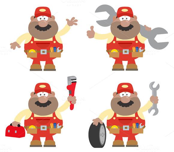 Flat Style Mechanic Collection 6 Flat Style Mechanic Collection 6
