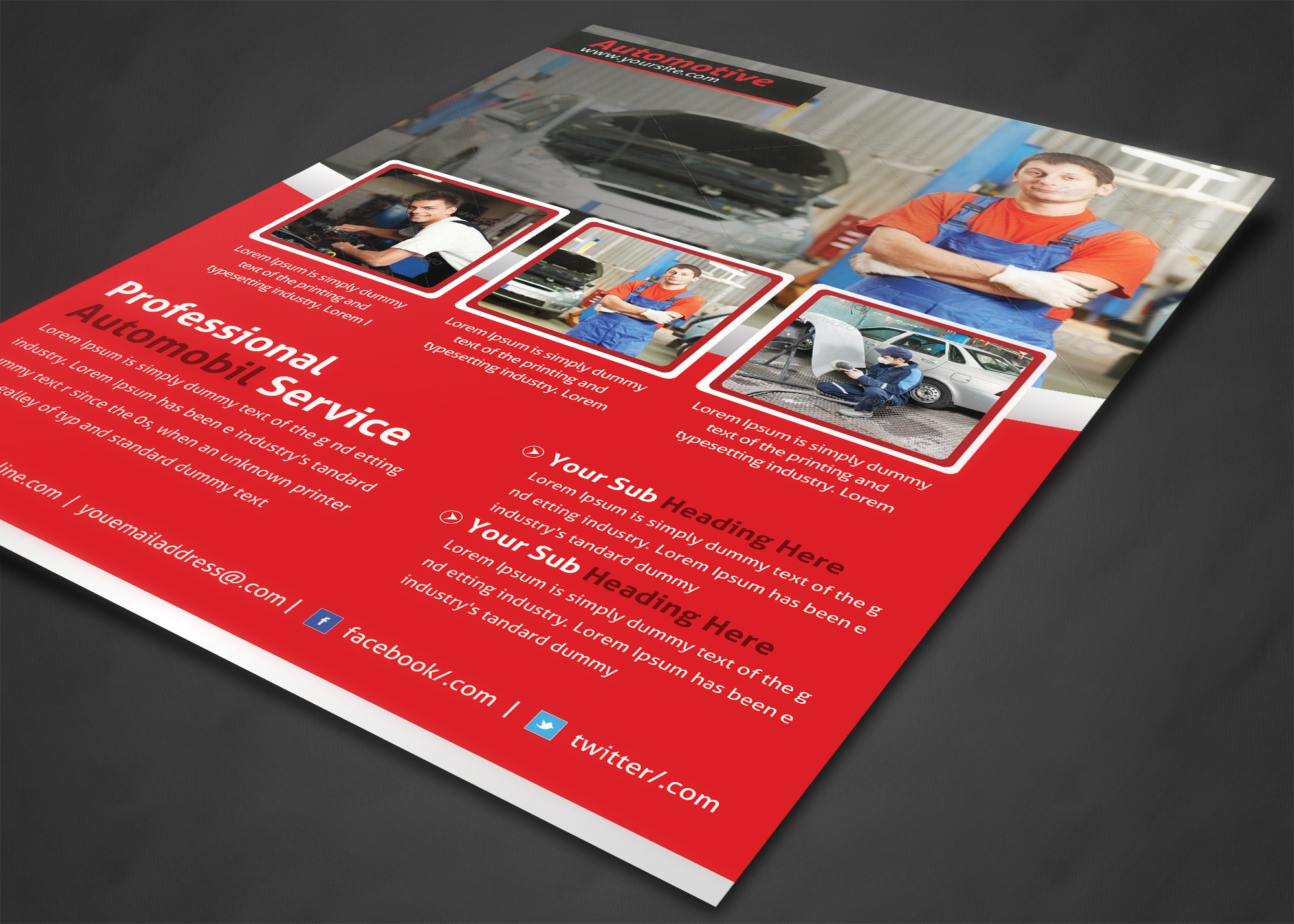 Auto Repair Business Flyer ~ Flyer Templates on Creative Market