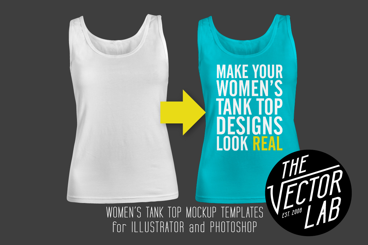 Download Women's Tank Top Mockup Templates ~ Product Mockups on ...